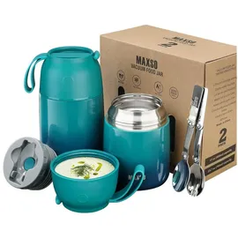 Thermobehälter 500ml 700ml Edelstahl Warmhaltebehälter faltbare Löffel