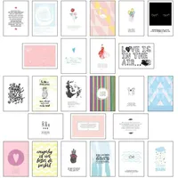 Nova Md Postkarten Set - Postkarten Sprüche mit 25 hochwertigen versch. liebevollen Motiven und wunderschönen Sprüchen und Zitaten