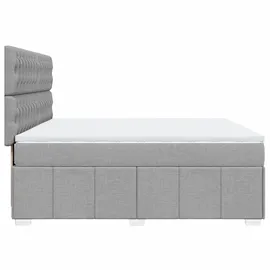 vidaXL Boxspringbett 180 x 200 cm Hellgrau