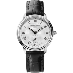 Frederique Constant Classics Slimline Ladies Small Seconds FC-235M1S6 - Guilloché,silber,schwarz - 28.6mm