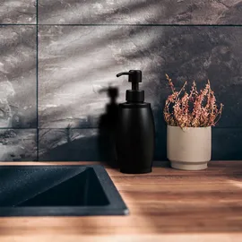 Relaxdays Seifenspender, 350 ml, Silber