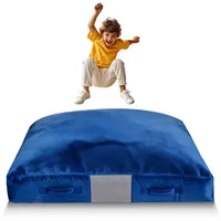 Vevor Crashpad 150 x 150 cm, Kindermatte mit Schaumstoffblöcken & Waschbarem Bezug, Weiche Schaumstoff-Landezone, Fallschutzmatte, Ausstattung für Sinnesräume zum Springen Entspannen Spielen