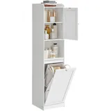 VASAGLE Badezimmerschrank mit Wäschekorb, 40 x 40 x 170 cm,
