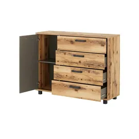 Möbel Boss Kommode Dover 125 x 96 x 38 cm Grau/Braun