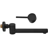 Küchenarmatur, Warm- und Kaltwasser-Badarmatur G/2 mit Kupfer-Außengewindeanschluss, schwarz