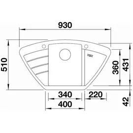 Blanco ZIA 9 E SILGRANIT vulkangrau