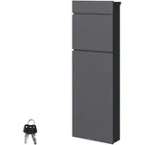 ML-Design Standbriefkasten freistehend, Anthrazit 39,5x14,1x115 cm
