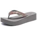 SKECHERS Damen Cali Vinyasa WILD Daisies, Taupe Mitobuck Edelsteinbesatz, 40 EU