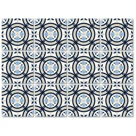 wall-art K&L Wall Art Fliesenaufkleber »Orientalische Blumen«, selbstklebend