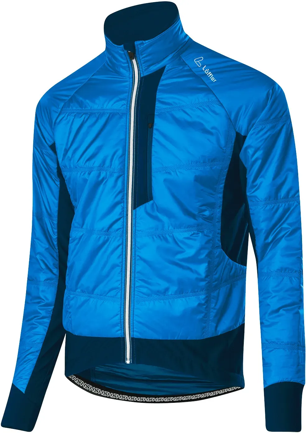 Löffler Fahrradjacke Bike Iso-Jacket Hotbond PL60 (PrimaLoft®, winddicht, wasserabweisend) blau Herren