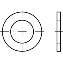 ISO 7092 Flache Scheibe Stahl 4mm (4,3x8x0,5)