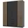 masseno Drehtürenschrank CAGLIARI 200 x 239 x 61,9 cm Schwarz