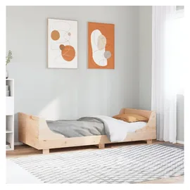 vidaXL Massivholzbett 100 x 200 cm Beige