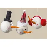 Boltze Dekohänger Schneemann H.25cm Polyester Farbmix Stückpreis