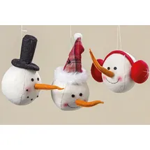Boltze Dekohänger Schneemann H.25cm Polyester Farbmix Stückpreis