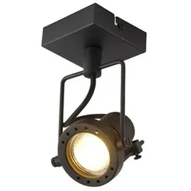 QAZQA Industrieller Deckenspot schwarz verstellbar Gu10 50mm - Suplux