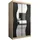 abiks möbel Schwebetürenschrank MADRYT 120 x 200 x 62 cm Schwarz