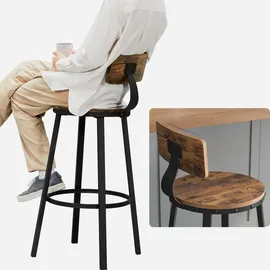 VASAGLE Barhocker LBC026B01V2 braun, 2 St.