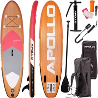 Apollo iSUP Board Komplett-Set | Aufblasbares Stand Up Paddle Board | inkl. Paddel, Pumpe | Stand Up Paddling für Anfänger und Profis | 10’8, 12’ Stand Up Paddling Board | SUP Board