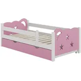 VitaliSpa Kinderbett Jessica 70 x 140 cm Holzwerkstoff pink-weiß