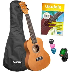 Cascha Linde Sopran Ukulele Set Braun