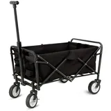 Bollerwagen faltbar schwarz 300D Oxford - 75 x 46 cm - Strand Karren Hand Wagen