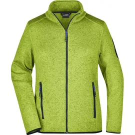 James & Nicholson Strickfleece Jacke kiwi melange/Royal L