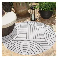 Carpet City Outdoor Teppich Wetterfest 160 cm Rund -