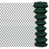 vidaXL Maschendrahtzaun 1,25 x 25 m Grün/Stahl