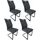 Hti-Living Schwingstuhl Mateo Polyester grau 4er Set