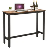 VASAGLE Bartische 120 cm, x 40 cm x 100 cm Braun-Schwarz