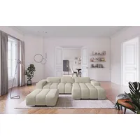 Cotta Ecksofa COTTA "Orion L-Form", platinum, B:307cm H:73cm T:186cm, 100% Polyester, Sofas, Ecksofa, mit 2x Kopfteilverstellung & 3 Nierenkissen