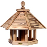 Dobar Vogelhaus Brillo mit Futtersilo, 45 x 45 x 47 cm Kiefer geflammt FSC®