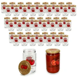 50er Set Tomato Sturzglas 660ml Einmachglas + TO82 Deckel Vorratsglas einkochen