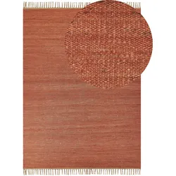 Teppich Jute rot 160 x 230 cm Kurzflor zweiseitig LUNIA