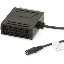 Nedis SCART-Kabel - SCART Stecker - SCART Buchse / 3.5 mm Buchse - Vernickelt - 480p - 0.20 m - Rund - PVC - Schwarz - Box