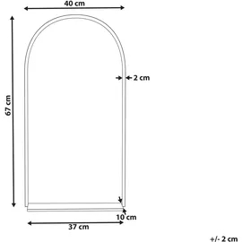 Beliani Wandspiegel mit Ablage DOMME 40 x 67 cm