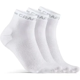 Craft Core Dry Mid Socken 3er Pack Weiß 46-48