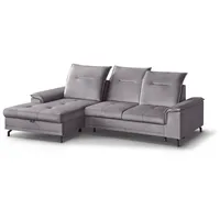 Beautysofa Ecksofa Bruno mini, moderne Ecke mit verstellbaren Kopfstützen, Sitztiefenverstellung rosa