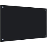 vidaXL Küchenrückwand Schwarz 80x50 cm Hartglas