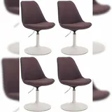 CLP Esszimmerstuhl Maverick Stoff braun 4er Set