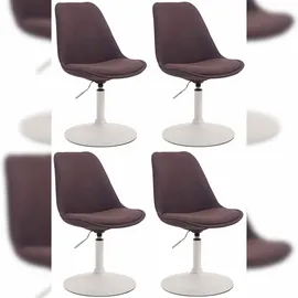CLP Esszimmerstuhl Maverick Stoff braun 4er Set
