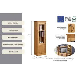 OTTO home Vitrine Indra 46 x 32 x 145 cm Beige