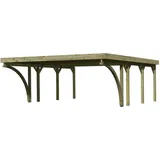 Karibu Classic Doppel 2 Set 5,40 x 5,86 m kdi inkl. 2 Einfahrtsbögen und PVC-Dachplatten