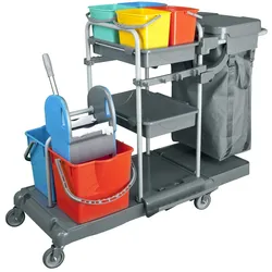 CleanSV® DELUXE PROFI PE REINIGUNGSWAGEN WISCHWAGEN SYSTEMWAGEN