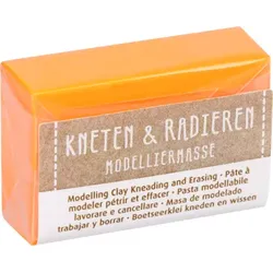 BRUNNEN 212159031 Modelliermasse Kneten & Radieren neonorange