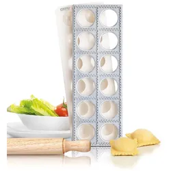 Ravioliform GEFU "TASCA", grau, B:10,8cm L:30,2cm, Aluminium, Kunststoff, Naturmaterial, Küchenformen, platzsparendes Design, ideal für Ravioli und Maultaschen