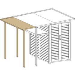 WEKA Gartenhaus »Garten (Q) Modul Family«, Holz, BxHxT: 224 x 205 x 71 cm (Außenmaße inkl. Dachüberstand) - beige