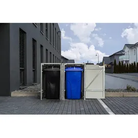 Hide Mülltonnenbox für 2 Tonnen 140 x 81 x 115 cm schwarz