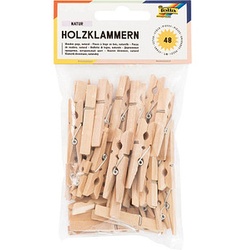 folia Holzklammern natur 48 St.